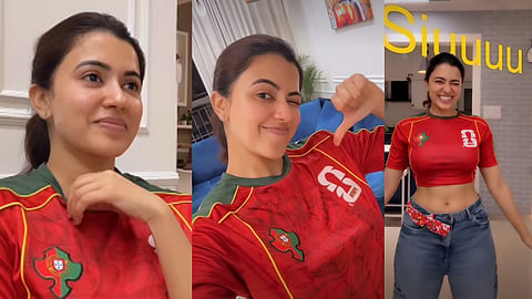"The moment you've been waiting for"; Actress celebrates with Ronaldo | video