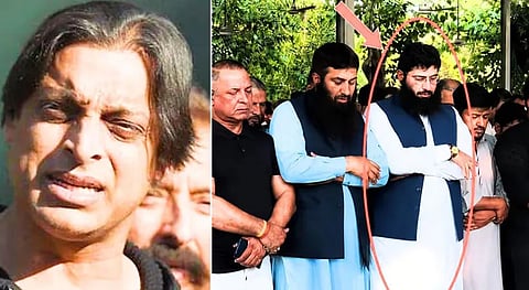 Saifullah Kasuri, the mastermind of the 2025 Pahalgam terror attack and deputy chief of Lashkar-e-Taiba, at the funeral of Shuhaib Akhtar's brother