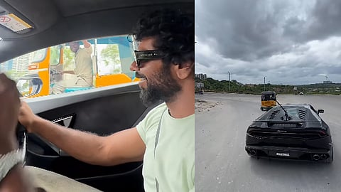 Entrepreneur hands over Lamborghini to auto-rickshaw driver and drives the auto instead
