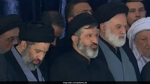 When his sons Maysam, Massoud, and Mustafa attended the funeral of the late Iranian Supreme Leader Ayatollah Ali Khamenei.