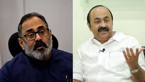 rajeev chandrasekhar fb post against v.d. satheesan in wayanad  landslide response
