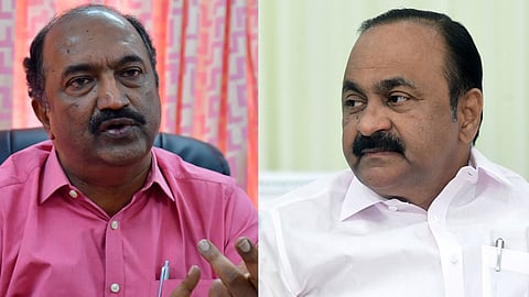 vizhinjam port share transfer controversy: k.n. balagopal against v.d. satheesan