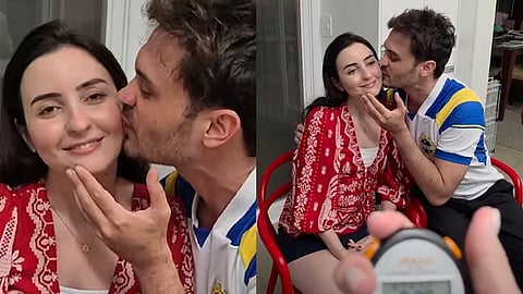 Brazil couple set Guinness kissing record in 30 seconds