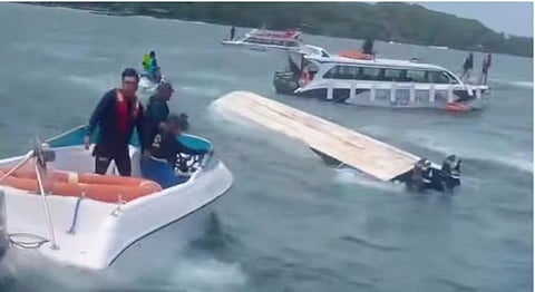 Footage of the boat accident
