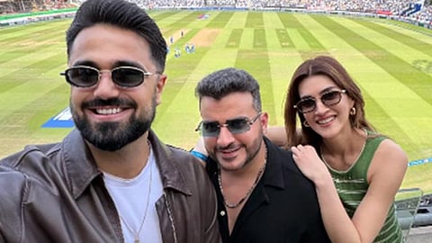 Actress Kriti Sanon shares pictures from the cricket stadium; Social media is searching for who is with her
