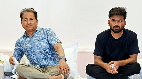 cjp leader abhijeet dipke announced indefinite hunger strike after sonam wangchuk moved to hospital in neet exam irregularities