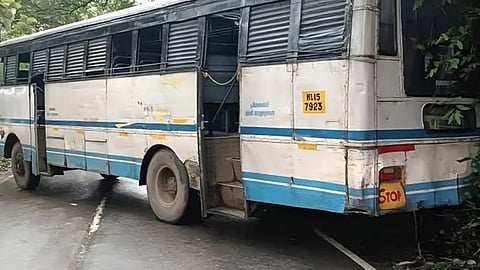 Accident as Priyadarshini bus breaks down