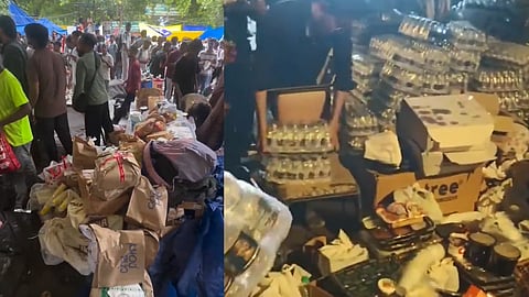 Many order food online to Jantar Mantar