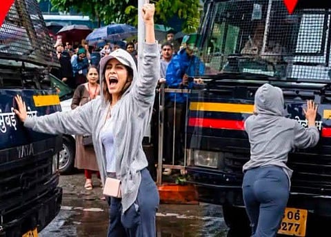 
Brave Riya Ahir, who single-handedly stopped a police van, is making waves.