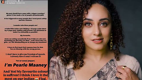 "Saffron is my favorite color": Pearle Maaney shares Modi's video, disables comments
