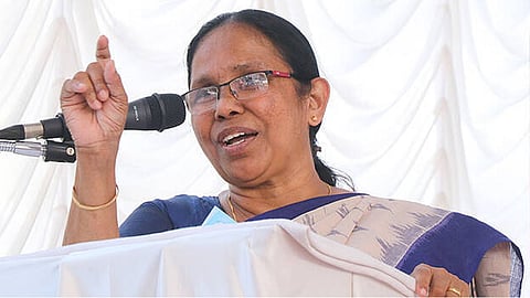 k.k. shailaja fb post against samastha circular on women