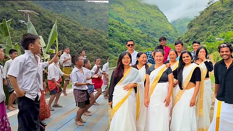 onam celebration in arunachal pradesh school, video viral