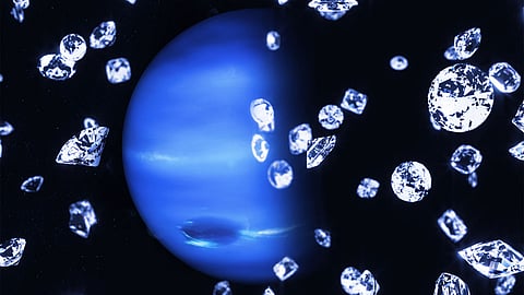 An exo planet where diamonds rains from sky