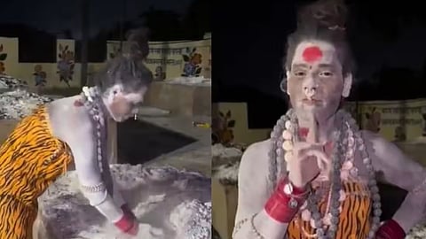 self-styled Aghori arrested consuming flesh from a burning funeral pyre