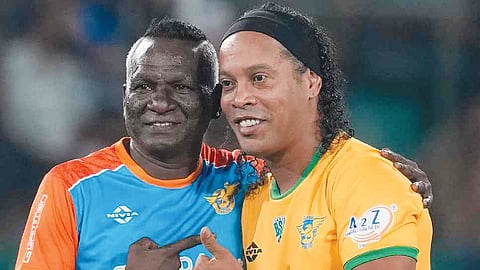 Brazil Legends vs India All Stars football match in Kochi