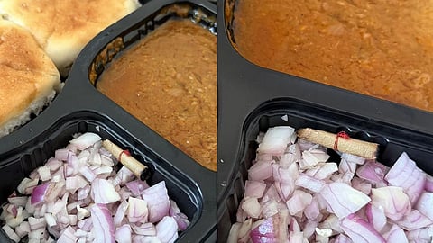 Ordered pav bhaji through Zomato; got beedi with onions