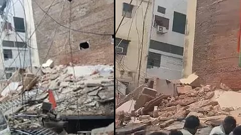 building collapsed south delhi people trapped