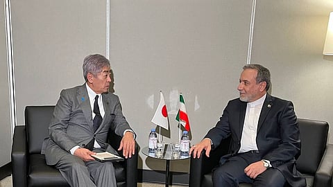 Iranian Foreign Minister Abbas Araghchi Japanese Foreign Minister Toshimitsu Motegi