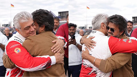 When Vijay and Ajith met at the Silverstone racing circuit in Northamptonshire, Britain.