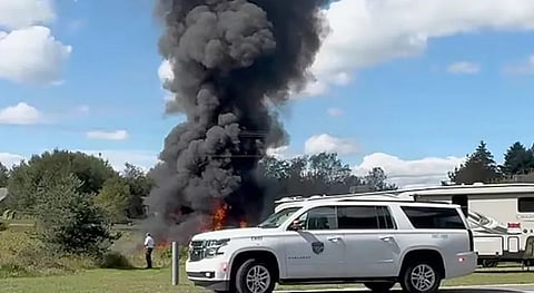 When Texas Air National Guard F-16 fighter jet crashed in Michigan