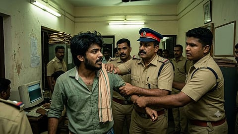 aisf leader alleges that he is beaten by 5 police officers in karunagappally station