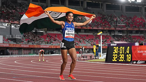 Asian games bronze winner Seema reaction