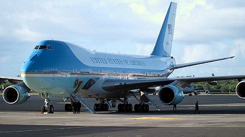 Air Force One, the official plane of the US President