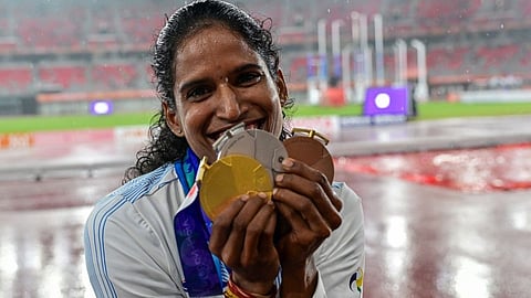Lorry driver's daughter breaks P.T. Usha's record; Vidya wins three medals