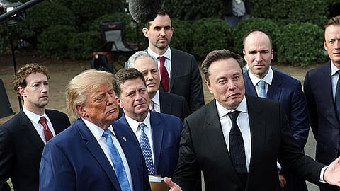 Trump and US tech CEOs sign AI safety agreement.