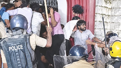 Following the clash, the police entered the hostel and resorted to a lathi-charge