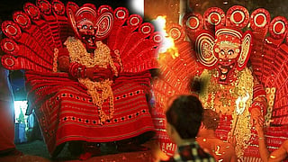 The fierce 'Chanthu Kuttichathan' leaping over flames | The Theyyam season of 'Chanthu' – Part 1