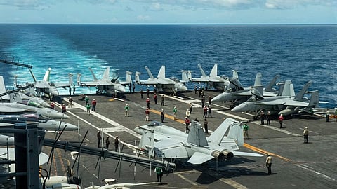 USS Theodore Roosevelt aircraft carrier and strike group to Middle East