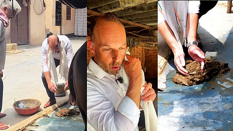 German diplomat comes to India and collects cow dung; earns praise on social media