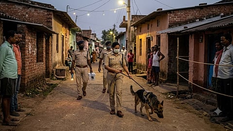In Chhattisgarh, a 7-year-old girl was sexually assaulted and murdered; a police dog tracked the scent to the accused's house.