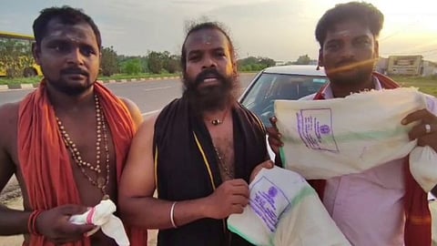 tamil nadu pongal gift dhotis found in sabarimala irumudikettu