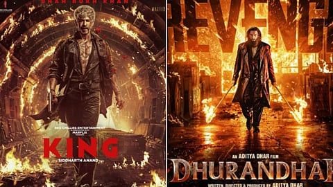 shah rukh khan's king poster durandhar comparison