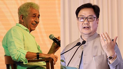 central minister kiran rijju against naseeruddine shah