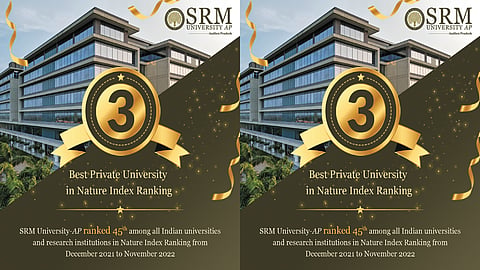 SRM University-AP ranked 3rd in India's private ones