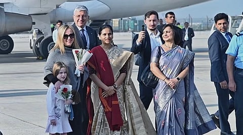 Italian prime minister arrives in India
