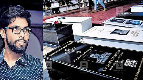 Doting parents place QR code on son's tomb to keep his memories alive