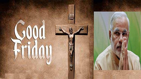 PM Modi recalled Christ's sacrifice on Good Friday