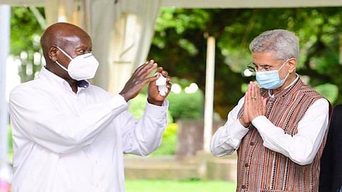EAM Jaishankar calls on Uganda President Museveni, discusses cooperation in trade, energy and defence