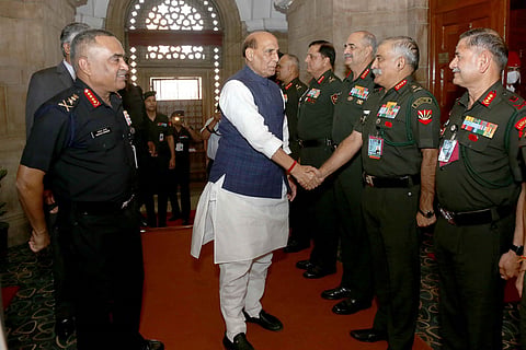 Rajnath asks Army to maintain strong vigil along LAC as situation remains 'tense'