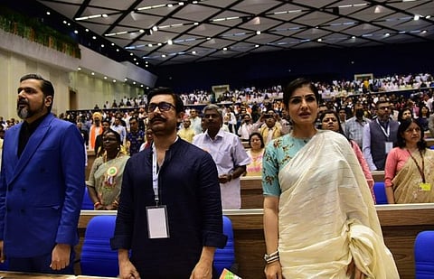 Film industry male dominated but there's change: Raveena Tandon at 'Mann Ki Baat @100' conclave
