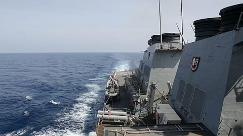 US warship sails in Taiwan Strait after China's exercises