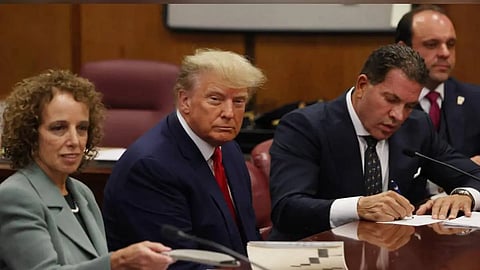 Trump pleads not guilty to 34 counts against him in Manhattan court 