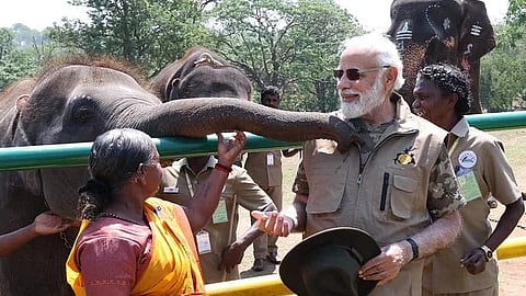 PM Modi visits TN elephant camp, interacts with "The Elephant Whisperers" couple 