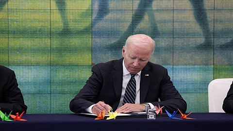 US President Biden vows to strive for nuclear weapons-free world during visit to Hiroshima Peace Memorial Museum