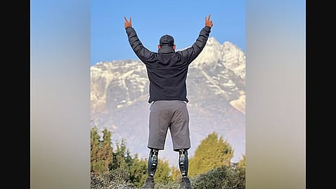 Double amputee ex-Nepalese soldier scripts history; climbs Mt Everest with artificial legs