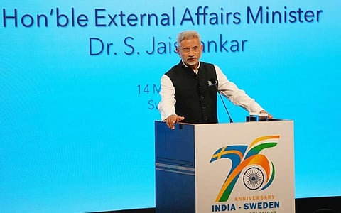 EAM Jaishankar interacts with Indian community in Sweden